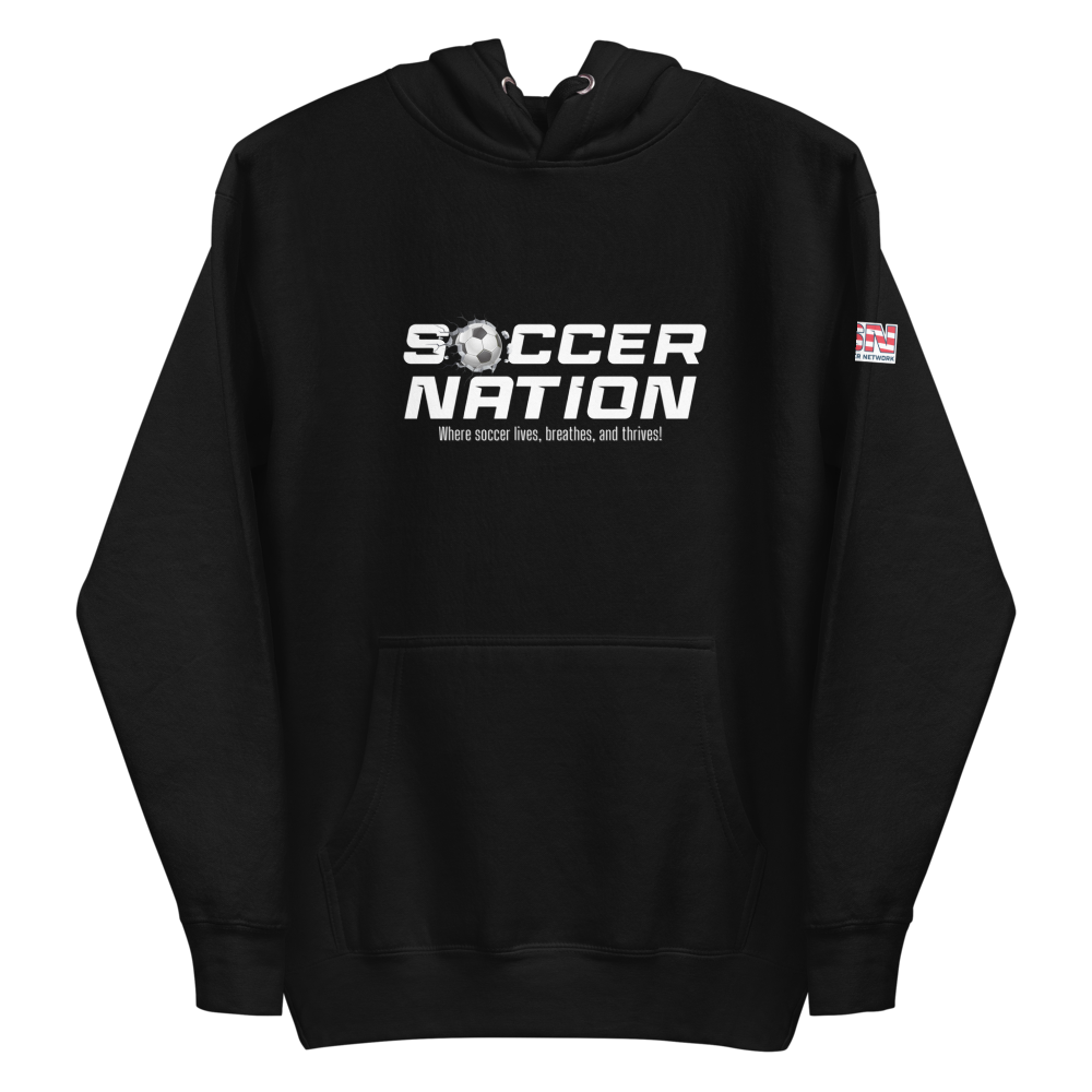 BLACK SOCCER NATION UNISEX HOODIE